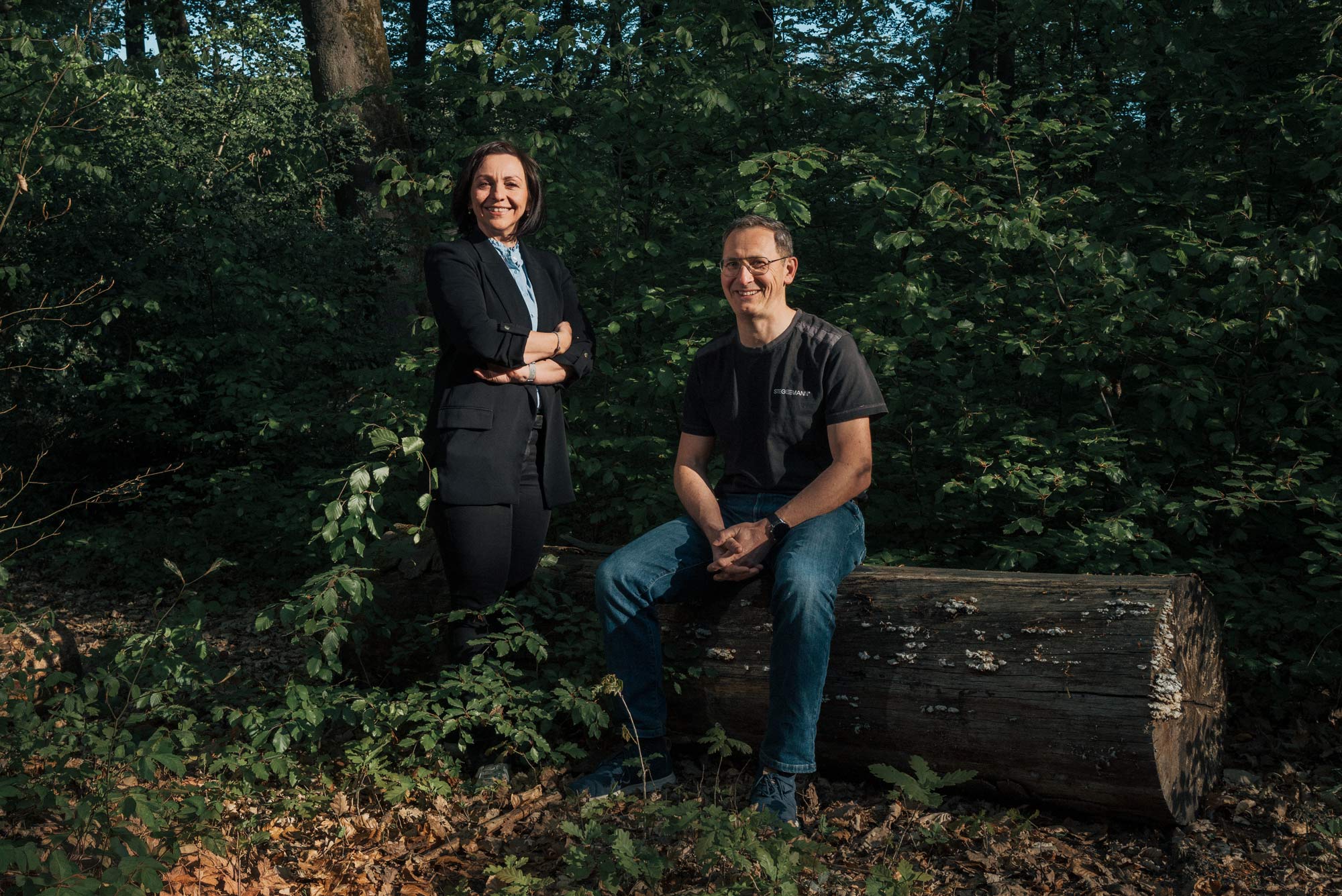 Porträtbild von Parkettleger Marcel Stegemann und Katja Stegemann im Königsforst